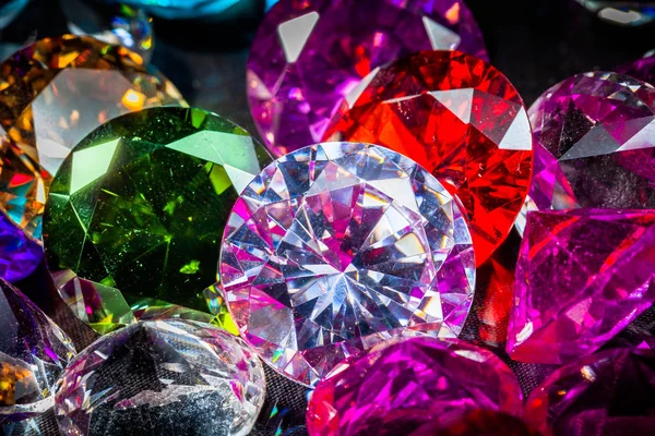 Colorful polished diamond jewelry