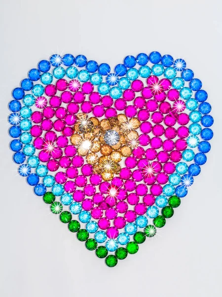 Jóias de diamante em forma de coração — Fotografia de Stock