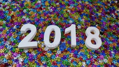  yıl 2018 renkli çiçekler glitter.flowers glitter akışı neşeli Noel ve mutlu yeni yıl 2018 .