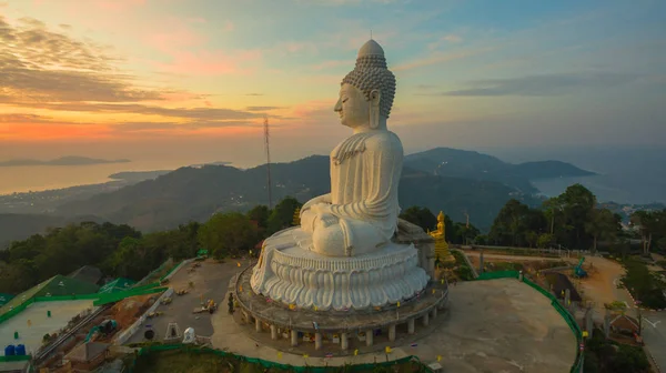 Superbe Vue Panoramique Sur Phuket Grand Bouddha Matin — Photo