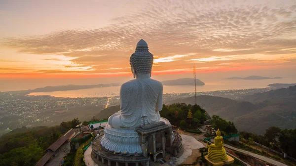 Impresionante Vista Panorámica Phuket Gran Buda Por Mañana — Foto de Stock