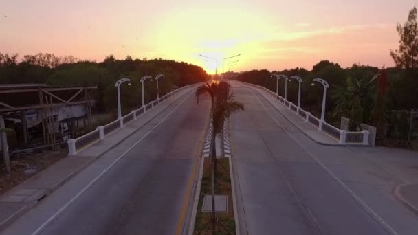 Paisagem Nascer Sol Acima Mar Sapanhin Phuket Ponte Nova Ponte — Vídeo de Stock