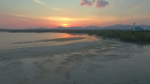 Sapan Hin Park Hava Fotoğrafçılığı Kuşlar Yaşam Park Çevresinde Balıkçılık — Stok video