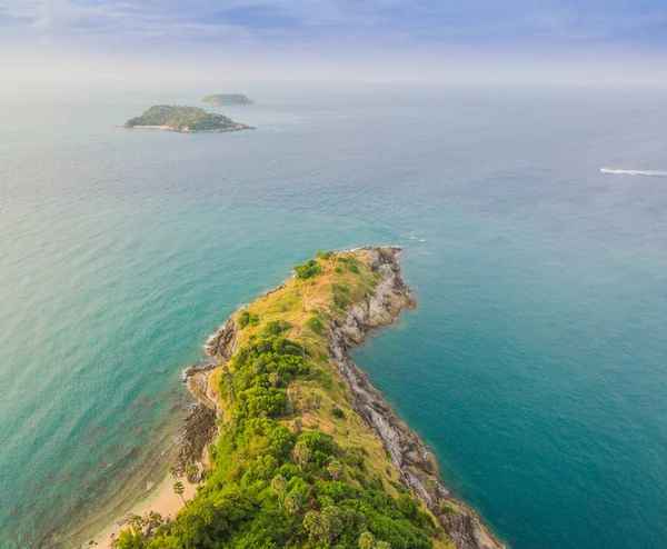 Promthep Cape Jest Najbardziej Popularne Viewpoint Phuket Większość Turystów Zawsze — Zdjęcie stockowe