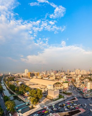 Havadan görünümü Bangkok Tren İstasyonu'na ra Merkezi merkezidir