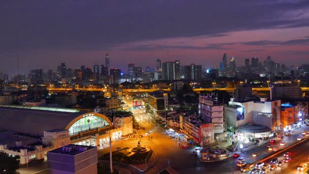 Paesaggi Urbani Bangkok Sacco Edifici Alti Moderni — Video Stock