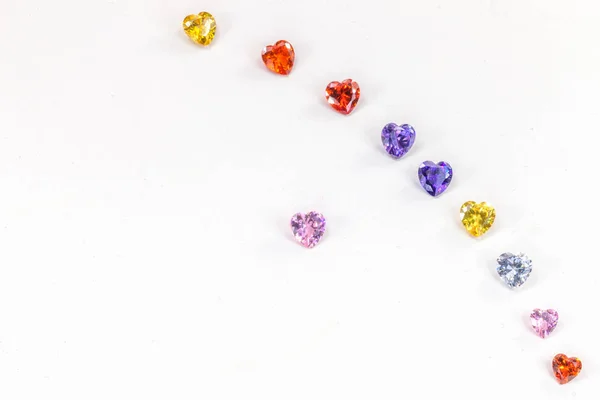 Διαμαντένια Κοσμήματα σε σχήμα καρδιάς — Φωτογραφία Αρχείου