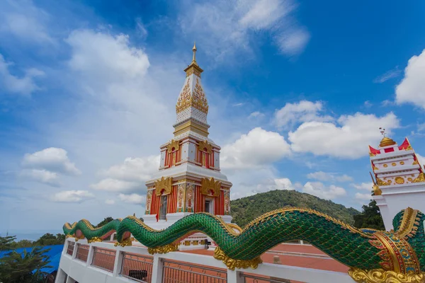 Bella Pagoda Costruita Del Tempio Thepnimit Sulle Alte Cime Della — Foto Stock