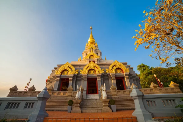 Sunrise Front Pagoda Wat Santikhiri Temple Mae Salong Nothern Thailand — Stock Photo, Image