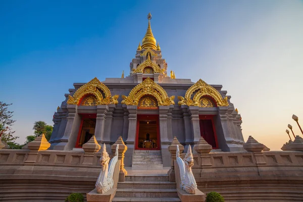 Východ Slunce Pagody Chrámu Wat Santikhiri Mae Salong Nothern Thailand — Stock fotografie