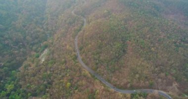 Doi Suthep ve DOI Pui Milli Parkı, Chiang Mai, Tayland Mae Sa şelale yukarıda hava fotoğrafçılığı