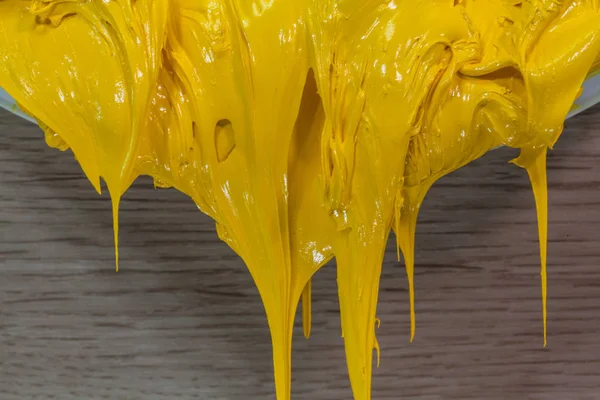 Yellow color of plastisol ink — Stock Photo, Image