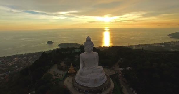 Fotografía Aérea Phuket Gran Estatua Buda Alta Montaña Phuket Big — Vídeo de stock