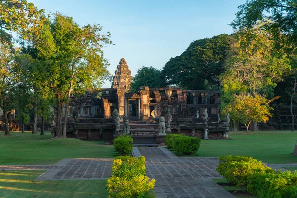 Bellissimo Castello Pietra Nel Parco Storico Phimai Prasat Hin Phimai — Foto Stock