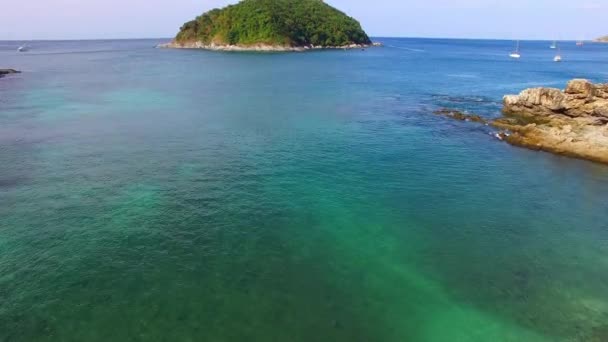 Pantai Kecil Nui Pantai Itu Tengah Tengah Jubah Promthep — Stok Video