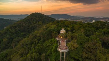 Khao Rang bakış açısı tower landmark Tung Ka tepe Phuket Town Bu Phuket Town.