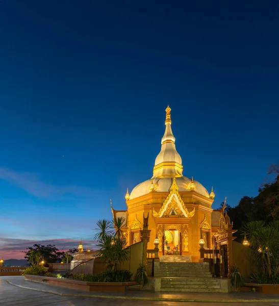 Sunset Beautiful Pagoda Langsan Temple Phuket City — Stock Photo, Image