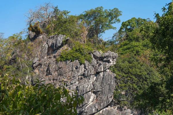 Lion Head Stone Doi Samurdow Viewpoint High Mountain Nan Province — Stock Photo, Image