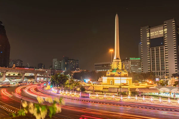 Bangkok Thailand February 2020 Angkok Night Victory Monument Central Bangkok — Stock Photo, Image