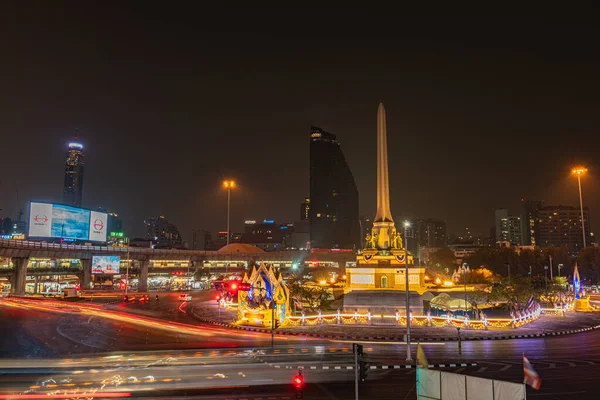 Bangkok Tailandia Febrero 2020 Noche Centro Bangkok Tailandia — Foto de Stock