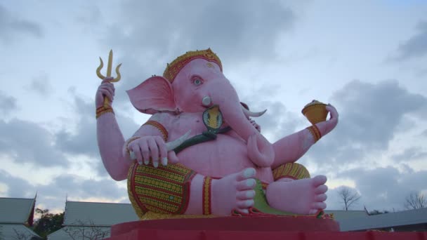 Ganesha Herre Över Framgång Soluppgången Ganesha Hindu Gud Och Framgångsguden — Stockvideo