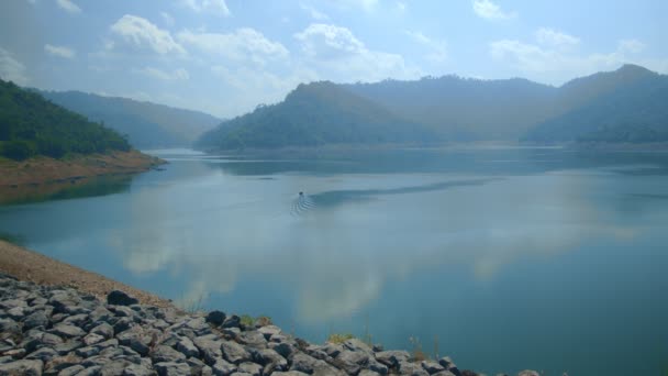 Khun Dan Dam Ist Eine Neue Touristenattraktion Von Nakhon Nayok — Stockvideo