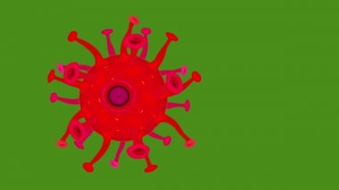 Büyük Kırmızı Coronavirus hastalığı kopyalama alanı ile yeşil ekrana dönüyor