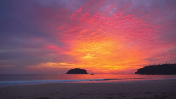 Unset Dans Canal Île Plage Kata Phuket Thaïlande — Video