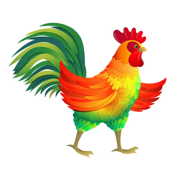 Funny rooster illustration — Stock Vector