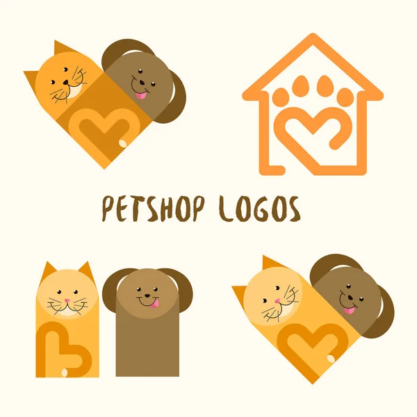 4 Petshop logos — 图库矢量图片