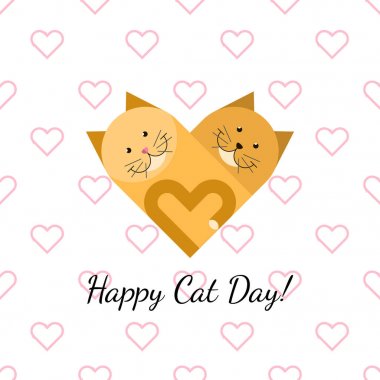 Mutlu kedi günü hediye kartı