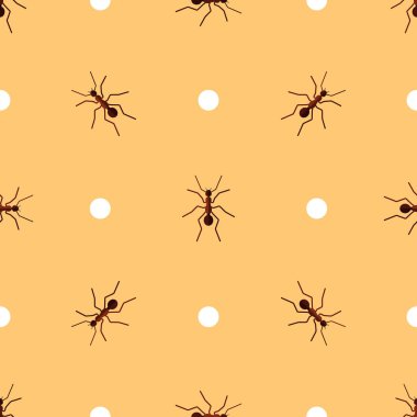 Karıncalar ve daireler ile vektör seamless modeli