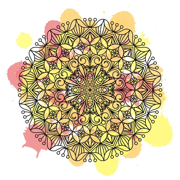 Mandala de fleurs. Ornement circulaire ethnique oriental . — Image vectorielle