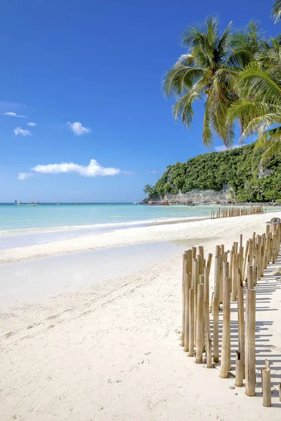 Playa Blanca Bambú Isla Boracay Filipinas — Foto de Stock