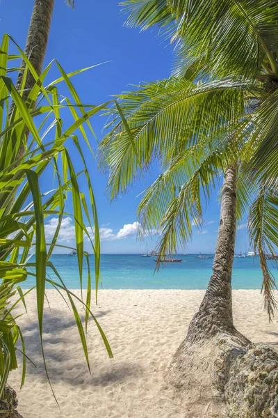 Ruta Blanca Playa Isla Boracay Filipinas — Foto de Stock