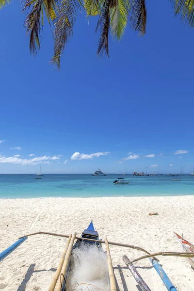 Ruta Blanca Playa Isla Boracay Filipinas — Foto de Stock