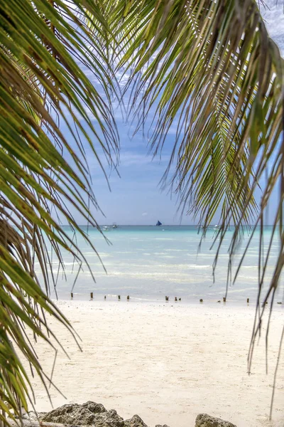 White Beach Path Boracay Island Filipinas — Fotografia de Stock