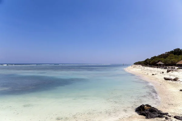 Hermosa Costa Oceánica Isla Gili Trawangan Bali Indonesia — Foto de Stock