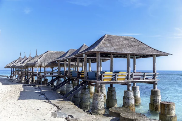 Gili Trawangan adasının güzel okyanus kıyıları, Bali, Endonezya.