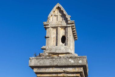Xanthos antik kenti sembolik lahit, Antalya, Türkiye.