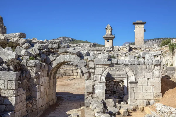 Xanthos Ciudad Antigua Sarcófago Simbólico Antalya Turquía — Foto de Stock