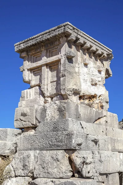 Sarcophage Symbolique Ville Antique Xanthos Antalya Turquie — Photo