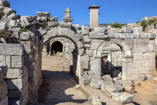 Sarcophage Symbolique Ville Antique Xanthos Antalya Turquie — Photo