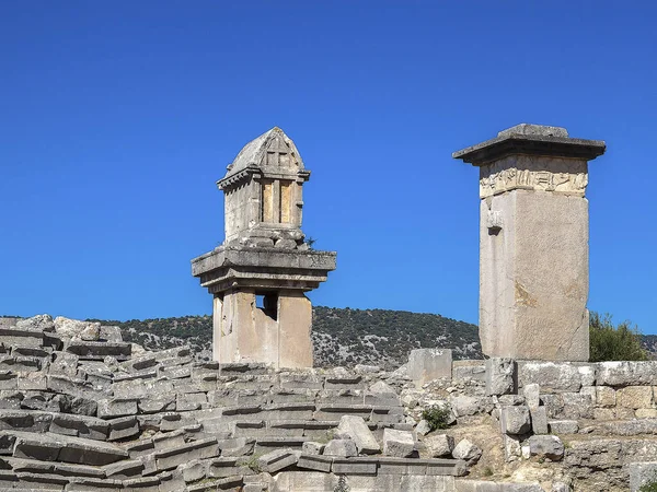 Xanthos Ciudad Antigua Sarcófago Simbólico Antalya Turquía — Foto de Stock