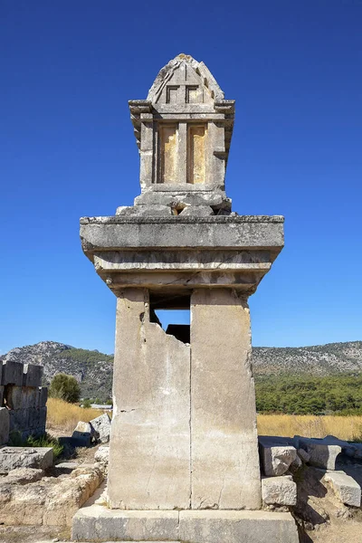 Xanthos Ciudad Antigua Sarcófago Simbólico Antalya Turquía — Foto de Stock