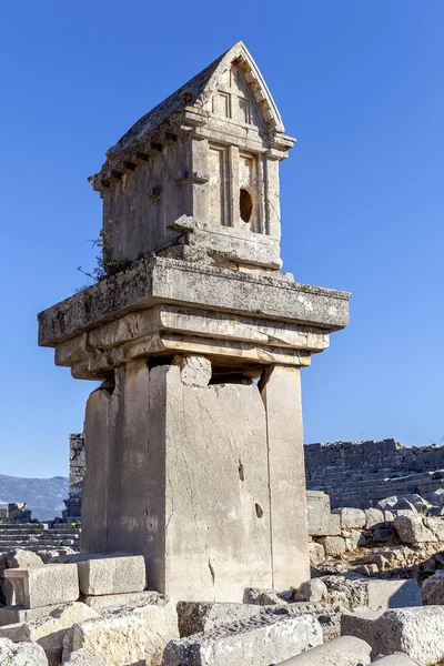 Xanthos Ciudad Antigua Sarcófago Simbólico Antalya Turquía — Foto de Stock