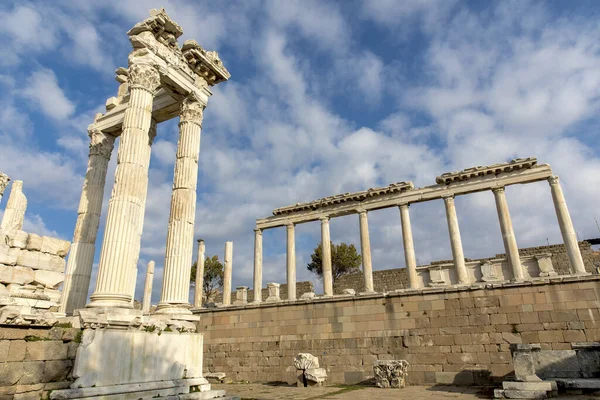 Trajan Chrám Starobylém Městě Pergamon Turecku — Stock fotografie