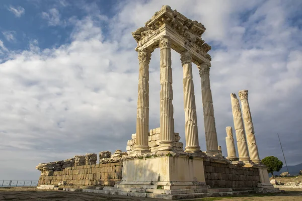 Trajan Chrám Starobylém Městě Pergamon Turecku — Stock fotografie