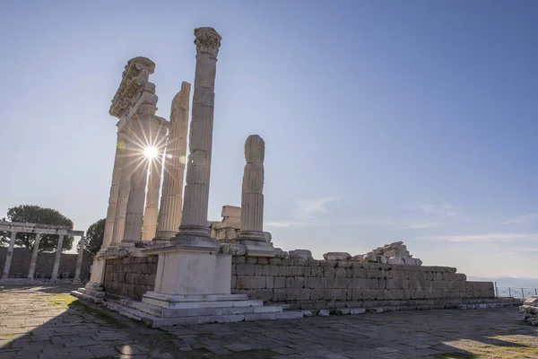 Temple Trajan Dans Ancienne Ville Pergame Turquie — Photo