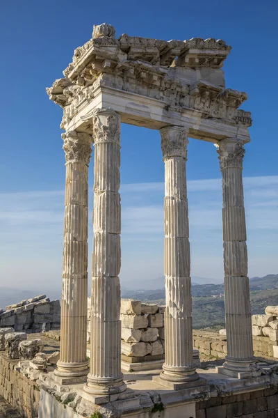 Trajanstempel Antiken Pergamon Der Türkei — Stockfoto